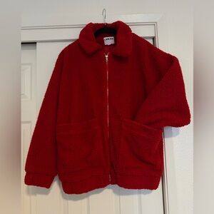 I.AM.GIA Red Pixie Coat Fleece Jacket